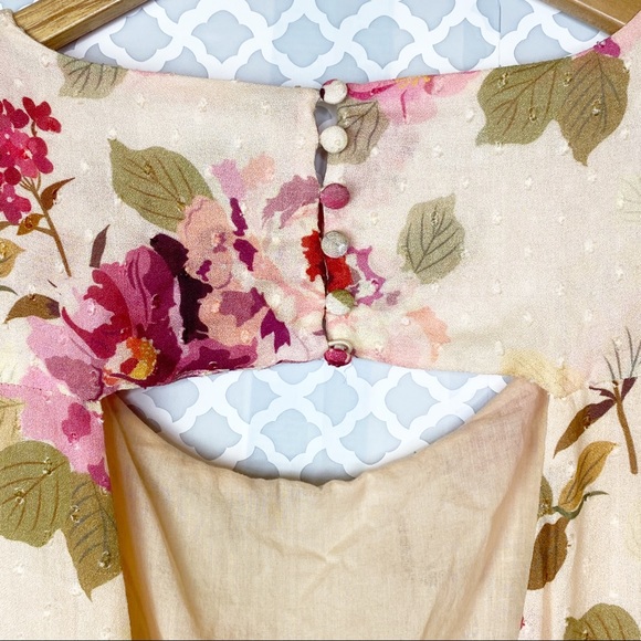 EUC Rahi Cali Floral Cutout Back Ruffle Dress - Picture 10 of 12